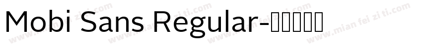 Mobi Sans Regular字体转换